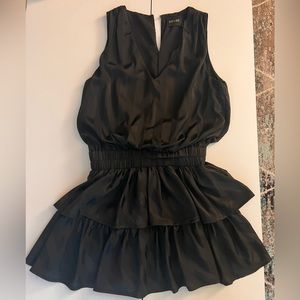 Black ruffled dress